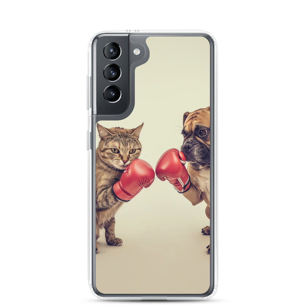 Boxing Dog n Cat A Clear Case for Samsung®