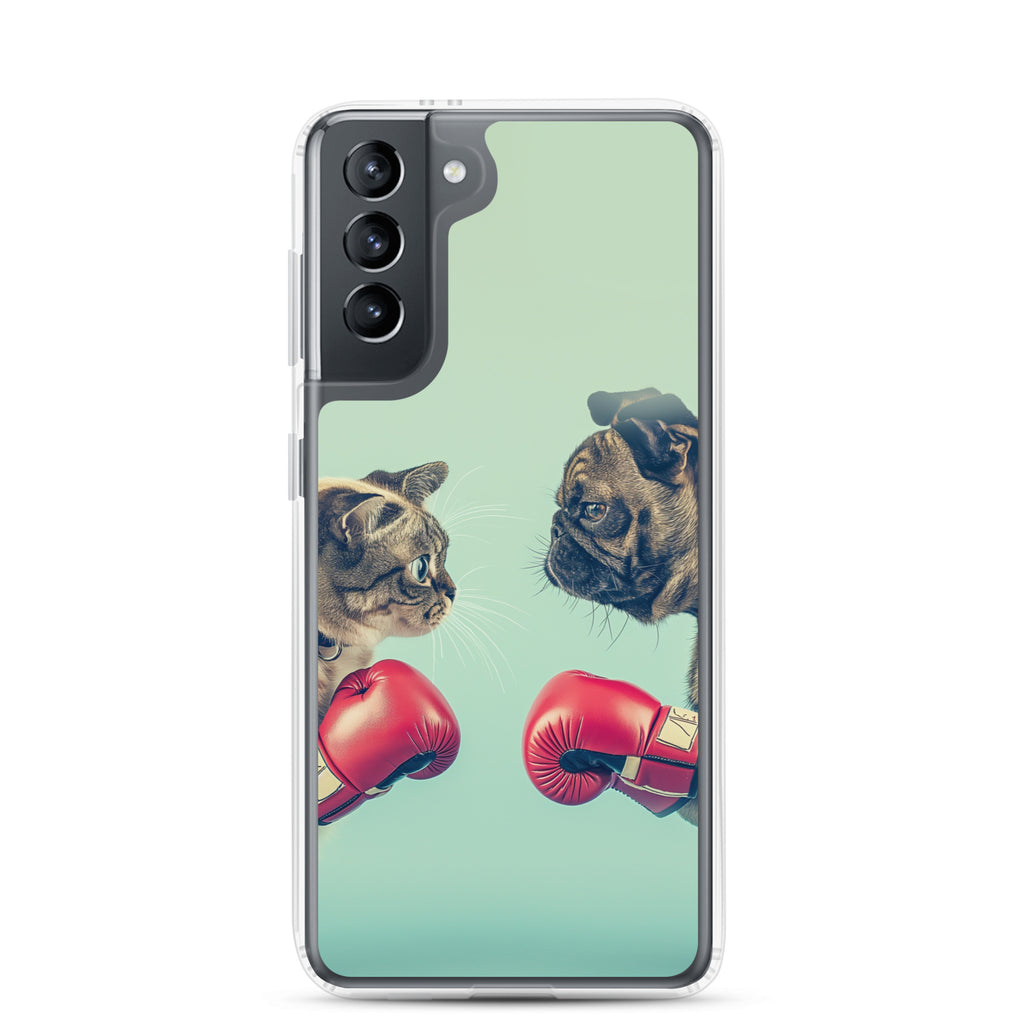 Boxing Dog n Cat B Clear Case for Samsung®