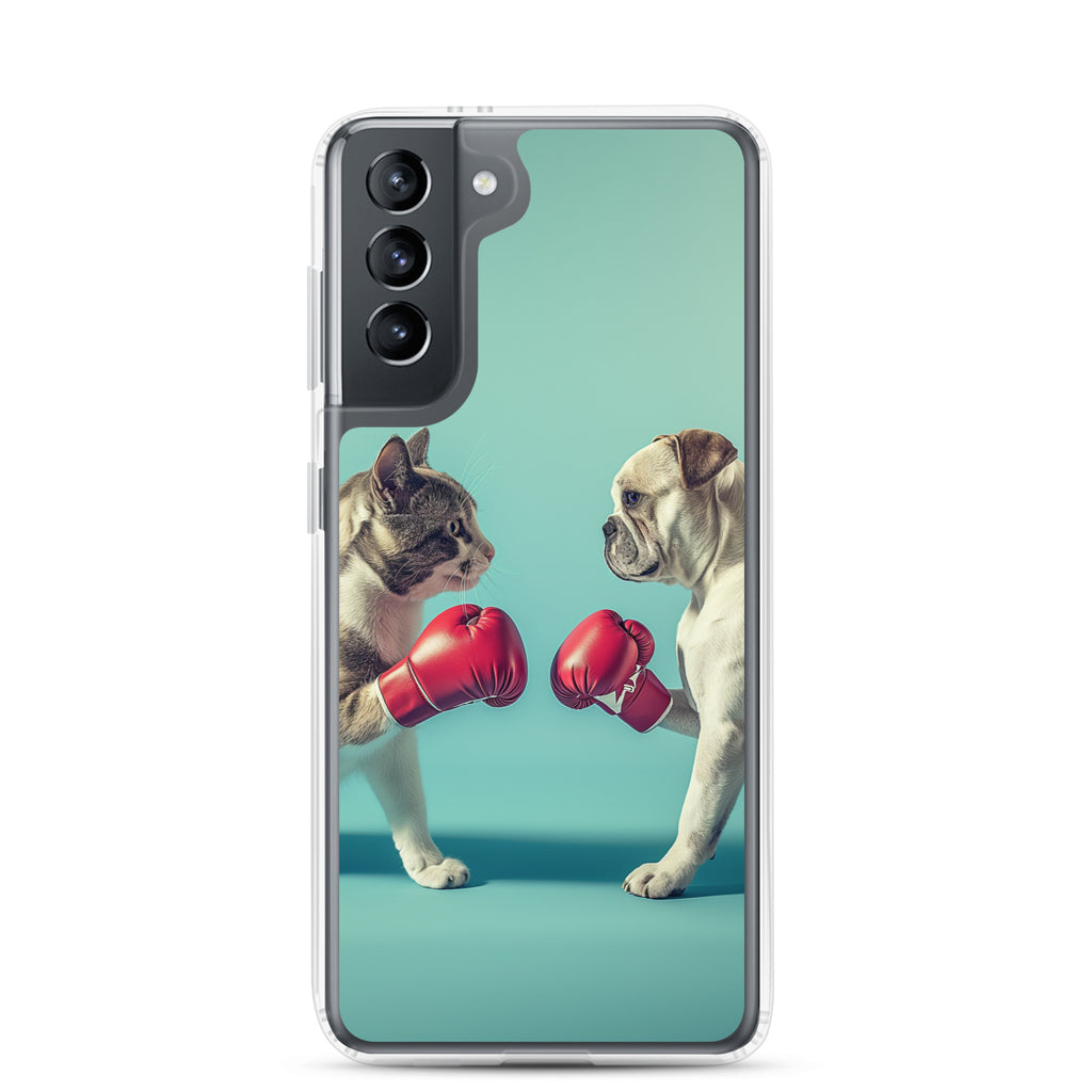 Boxing Dog n Cat C Clear Case for Samsung®