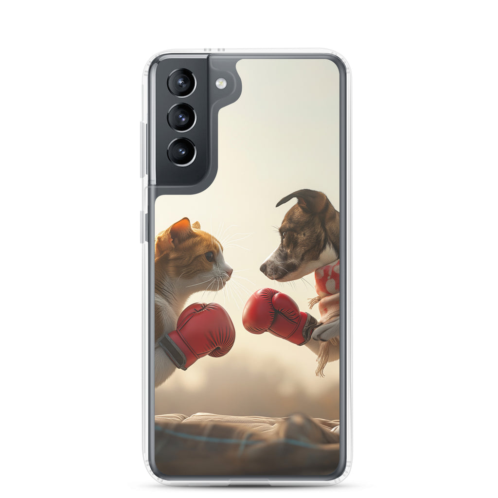 Boxing Dog n Cat D Clear Case for Samsung®