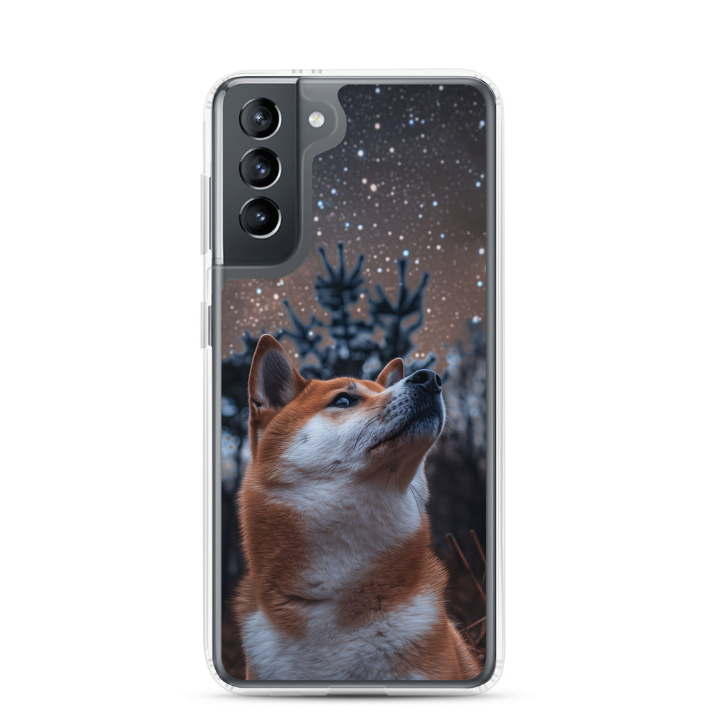 Shiba Inu Starry Night Clear Case for Samsung®