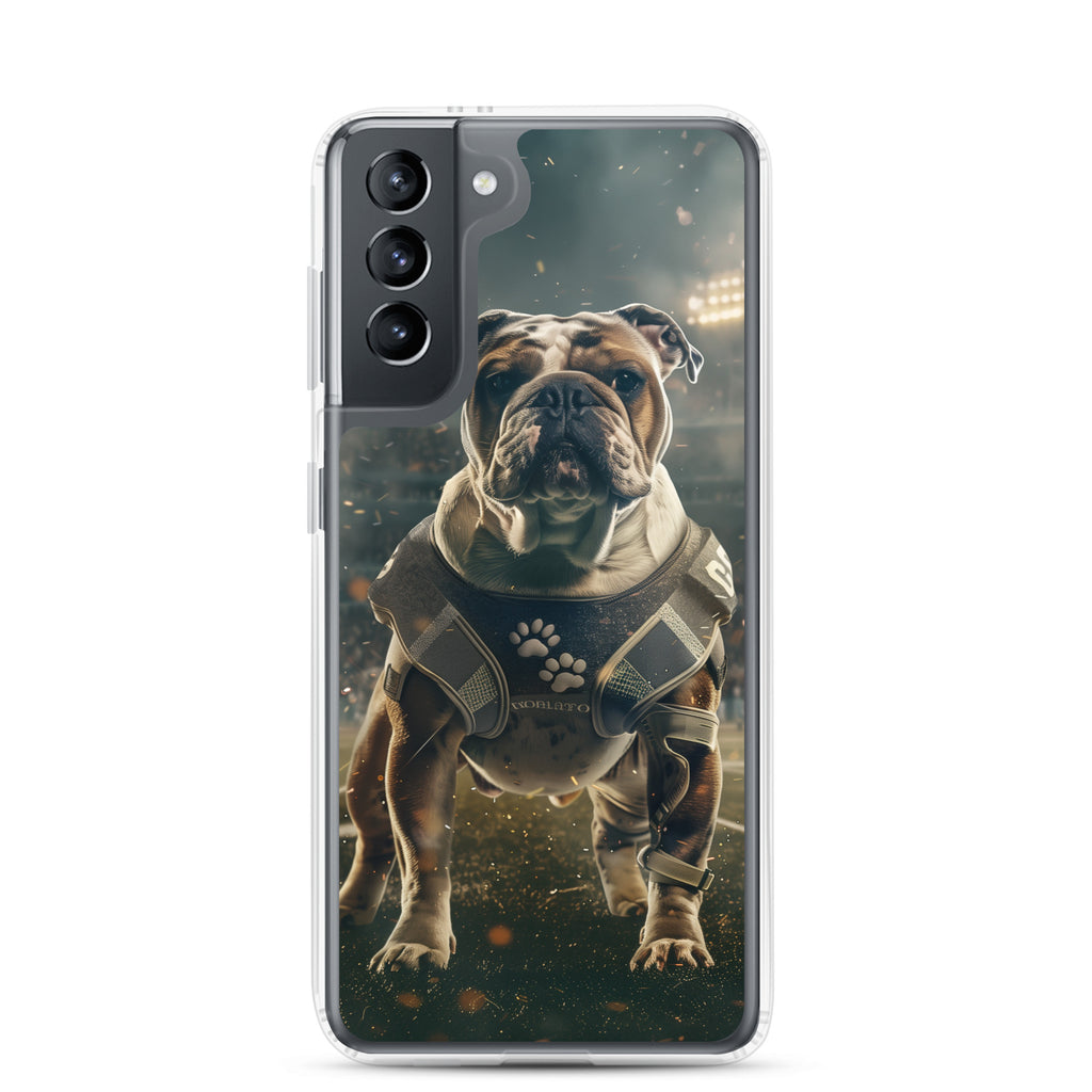 Bulldog Football-Themed Clear Case for Samsung®