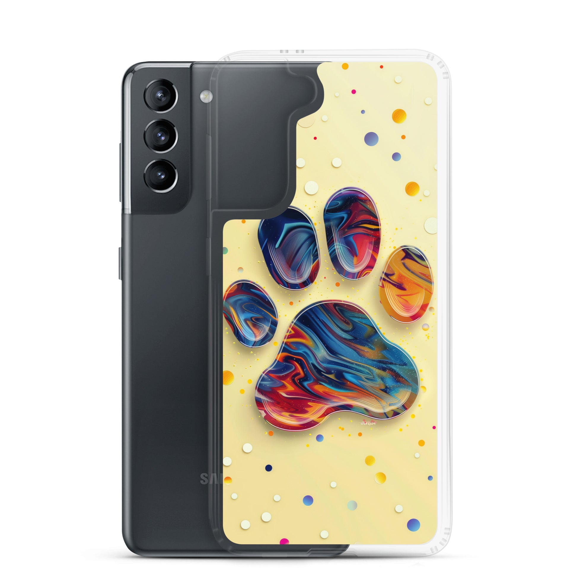 Artistic PawPrints Aurora Clear Case for Samsung®