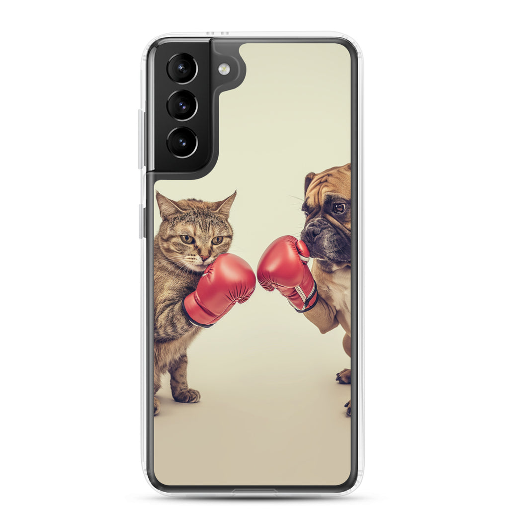 Boxing Dog n Cat A Clear Case for Samsung®