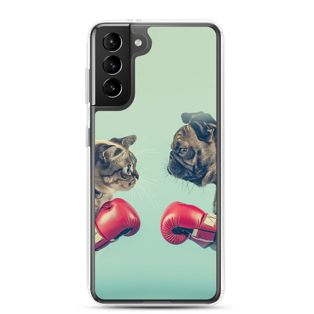 Boxing Dog n Cat B Clear Case for Samsung®