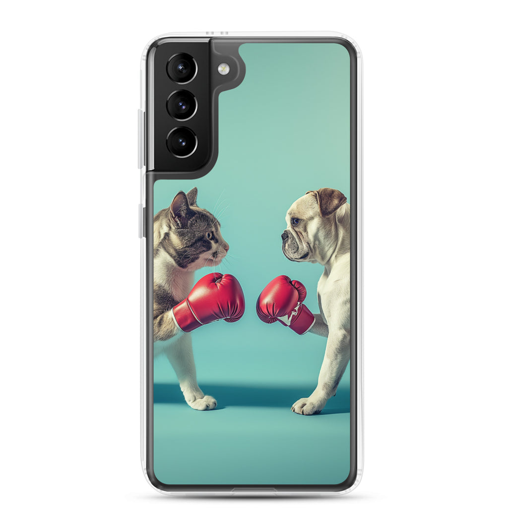 Boxing Dog n Cat C Clear Case for Samsung®