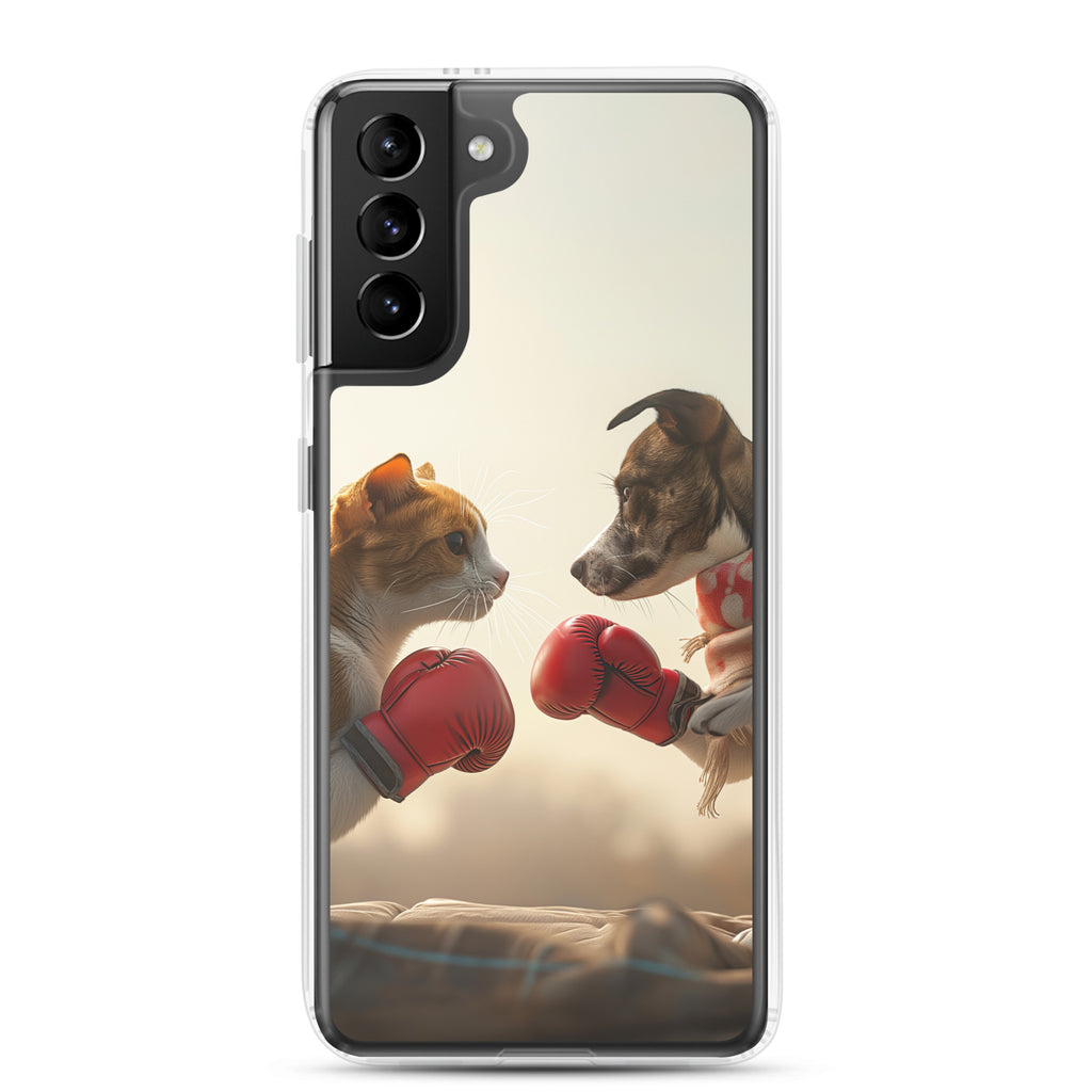 Boxing Dog n Cat D Clear Case for Samsung®