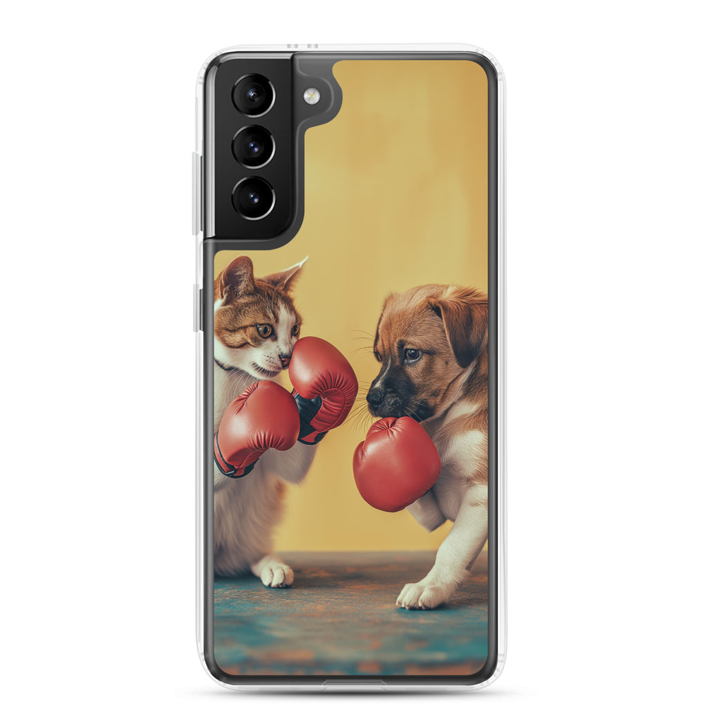 Boxing Dog n Cat E Clear Case for Samsung®