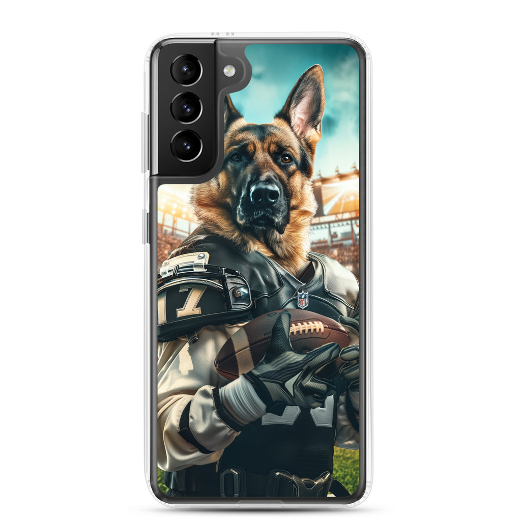 German Shepherd Football-Themed Clear Case for Samsung®