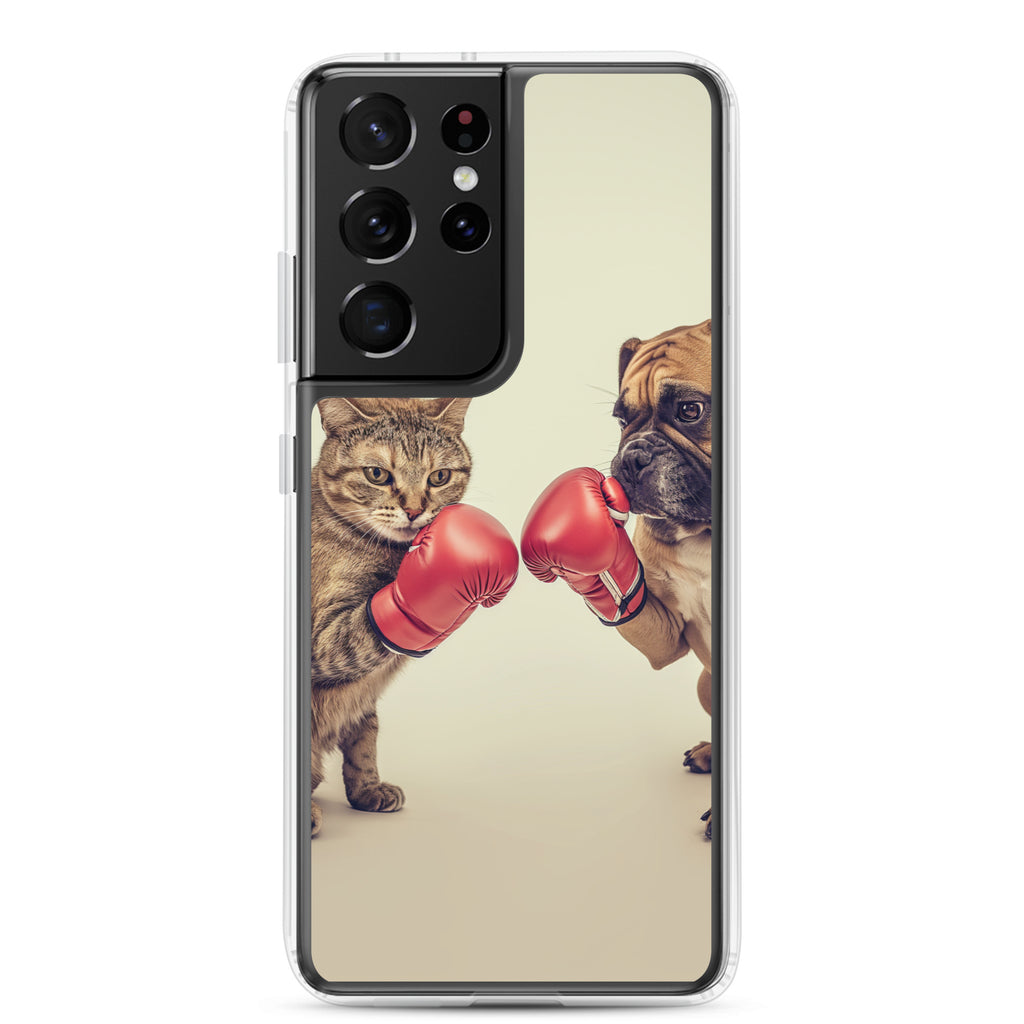 Boxing Dog n Cat A Clear Case for Samsung®