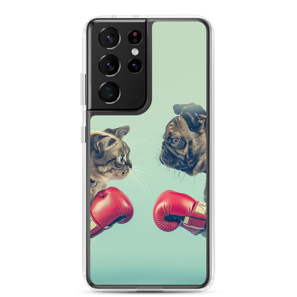 Boxing Dog n Cat B Clear Case for Samsung®