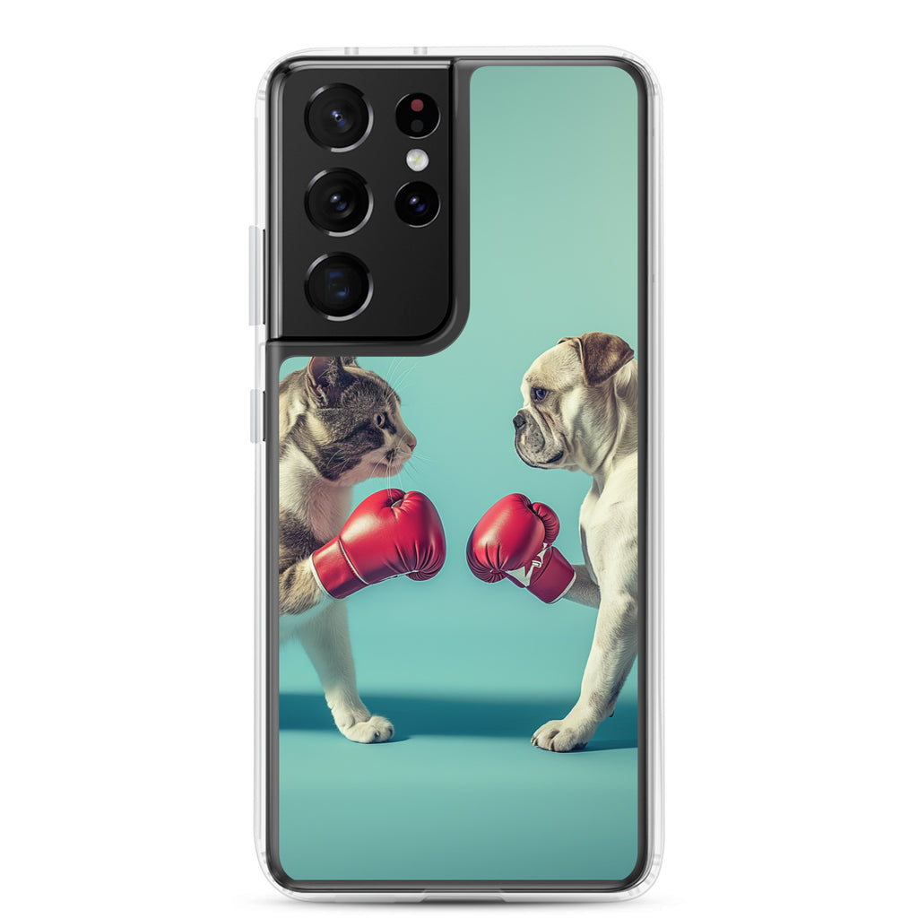 Boxing Dog n Cat C Clear Case for Samsung®