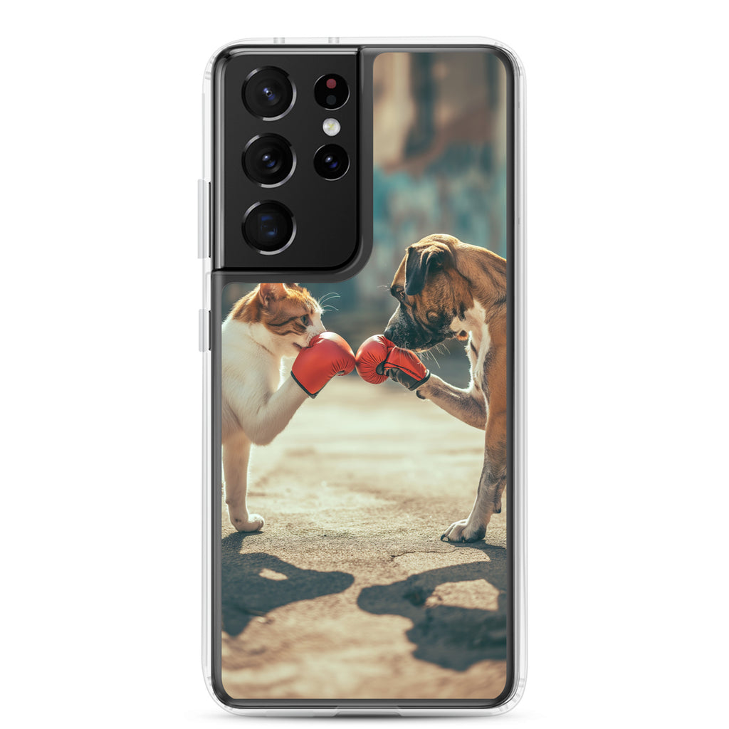 Boxing Dog n Cat F Clear Case for Samsung®