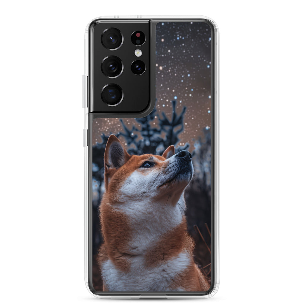 Shiba Inu Starry Night Clear Case for Samsung®