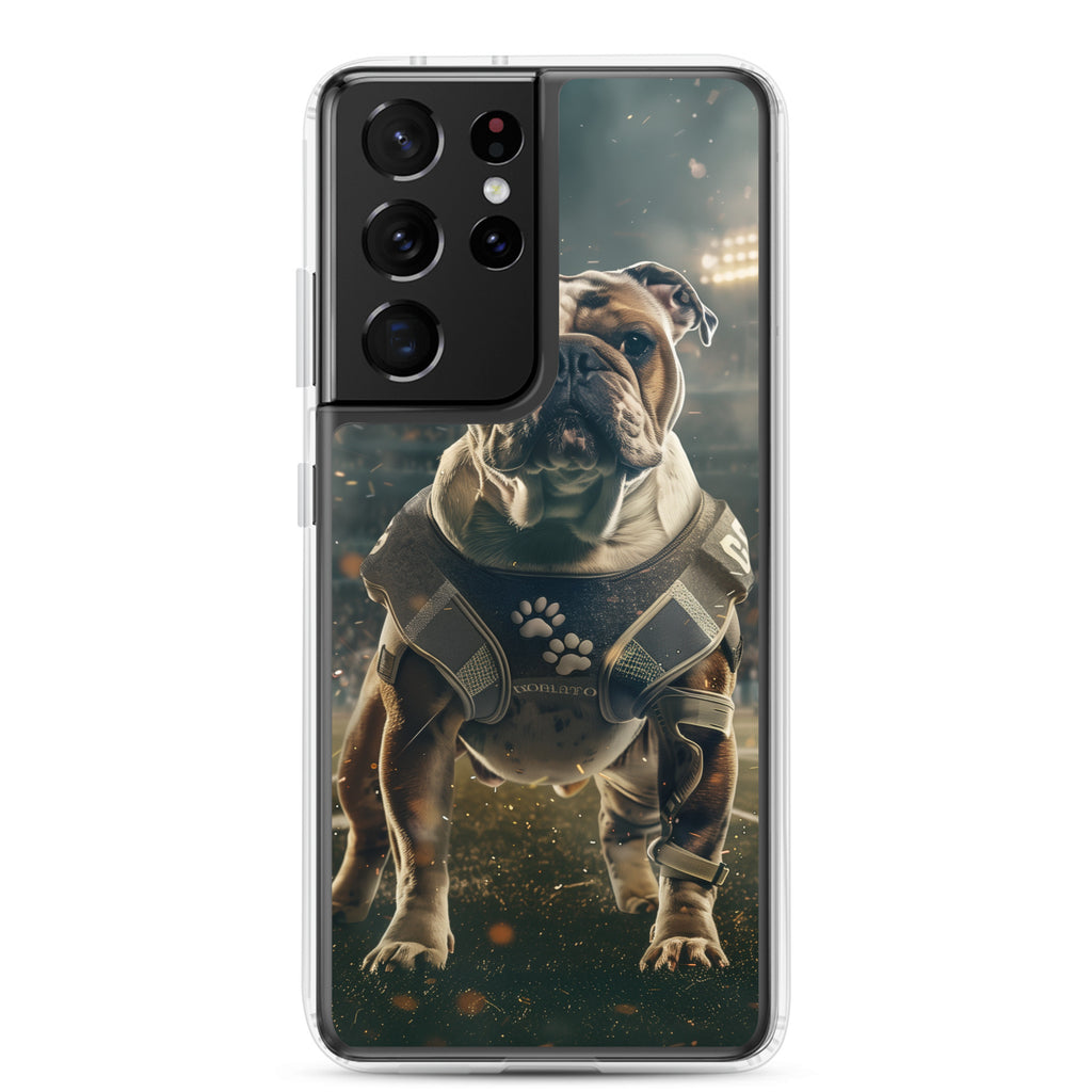 Bulldog Football-Themed Clear Case for Samsung®