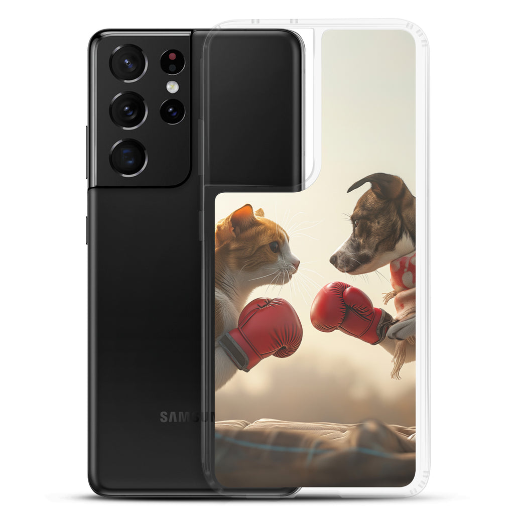 Boxing Dog n Cat D Clear Case for Samsung®