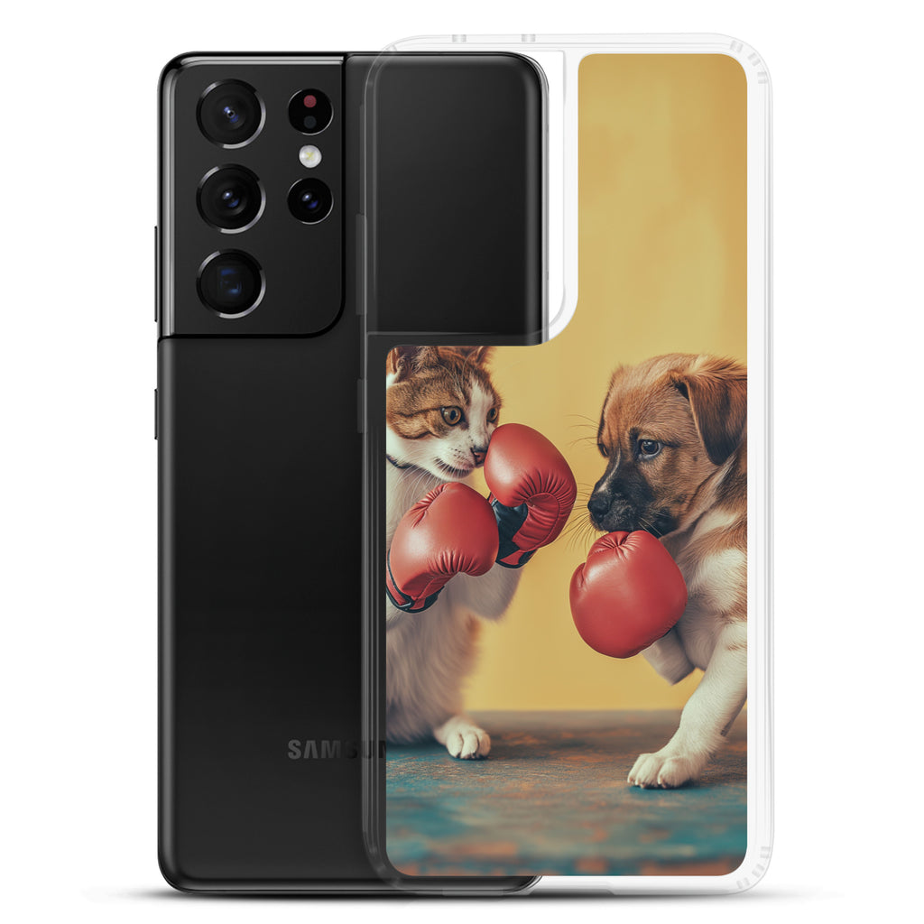 Boxing Dog n Cat E Clear Case for Samsung®