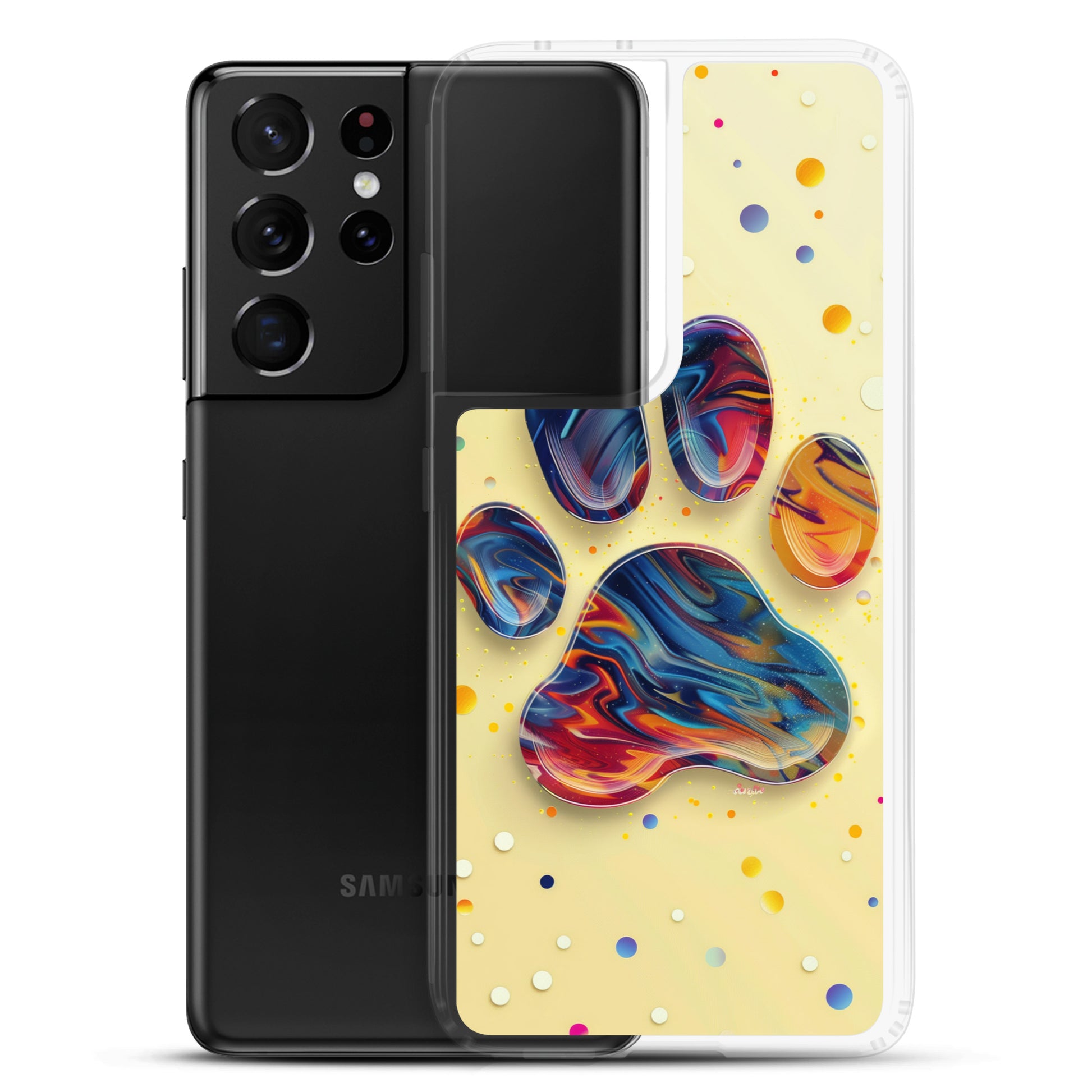 Artistic PawPrints Aurora Clear Case for Samsung®