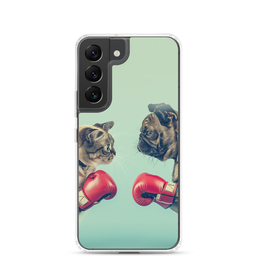 Boxing Dog n Cat B Clear Case for Samsung®