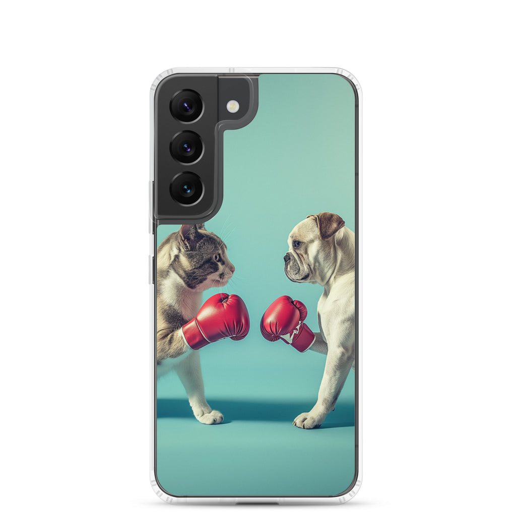 Boxing Dog n Cat C Clear Case for Samsung®