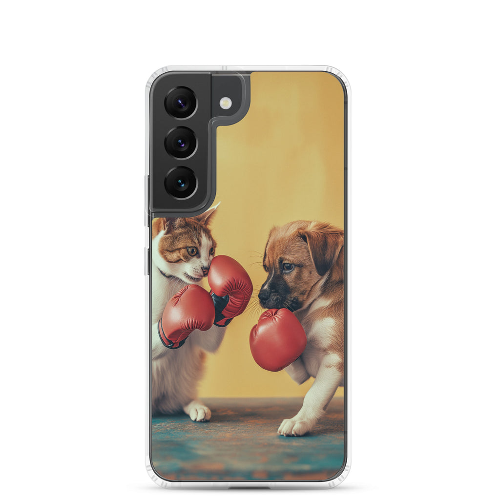 Boxing Dog n Cat E Clear Case for Samsung®