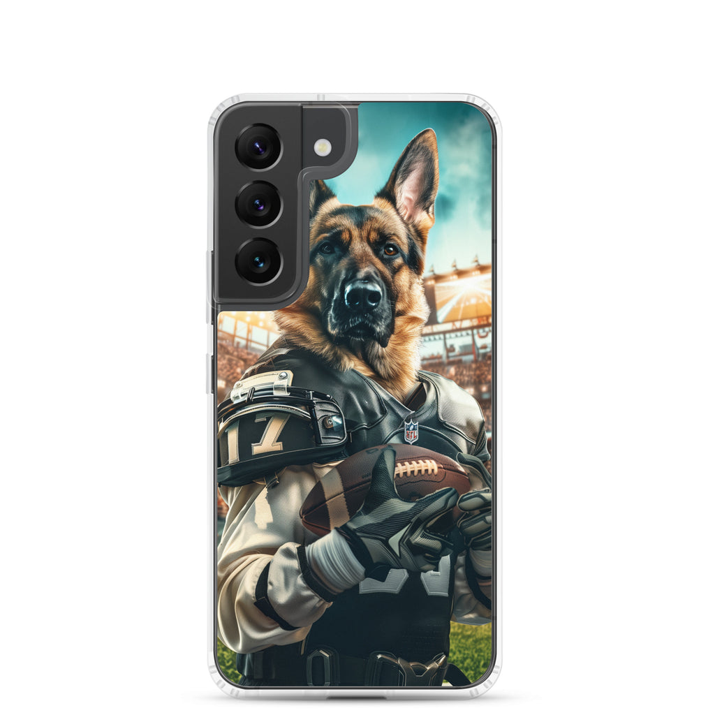 German Shepherd Football-Themed Clear Case for Samsung®