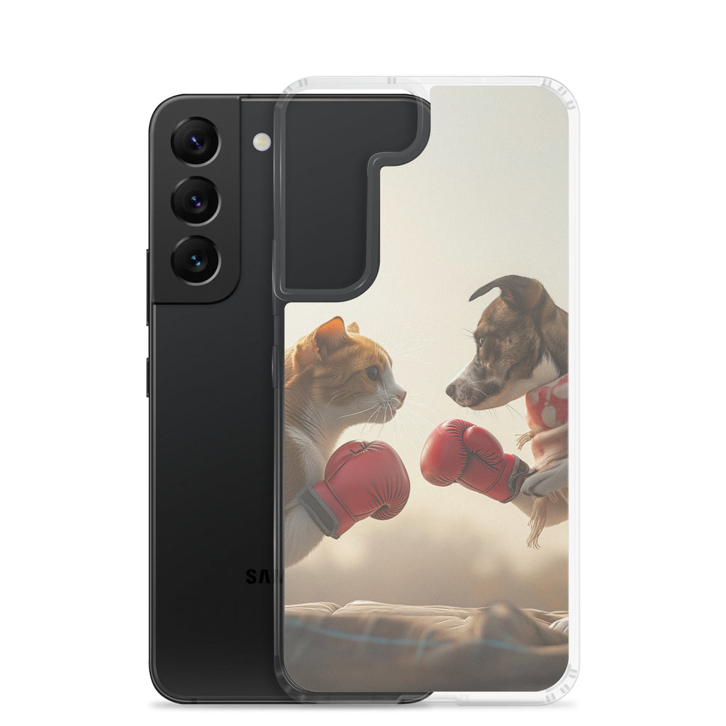 Boxing Dog n Cat D Clear Case for Samsung®