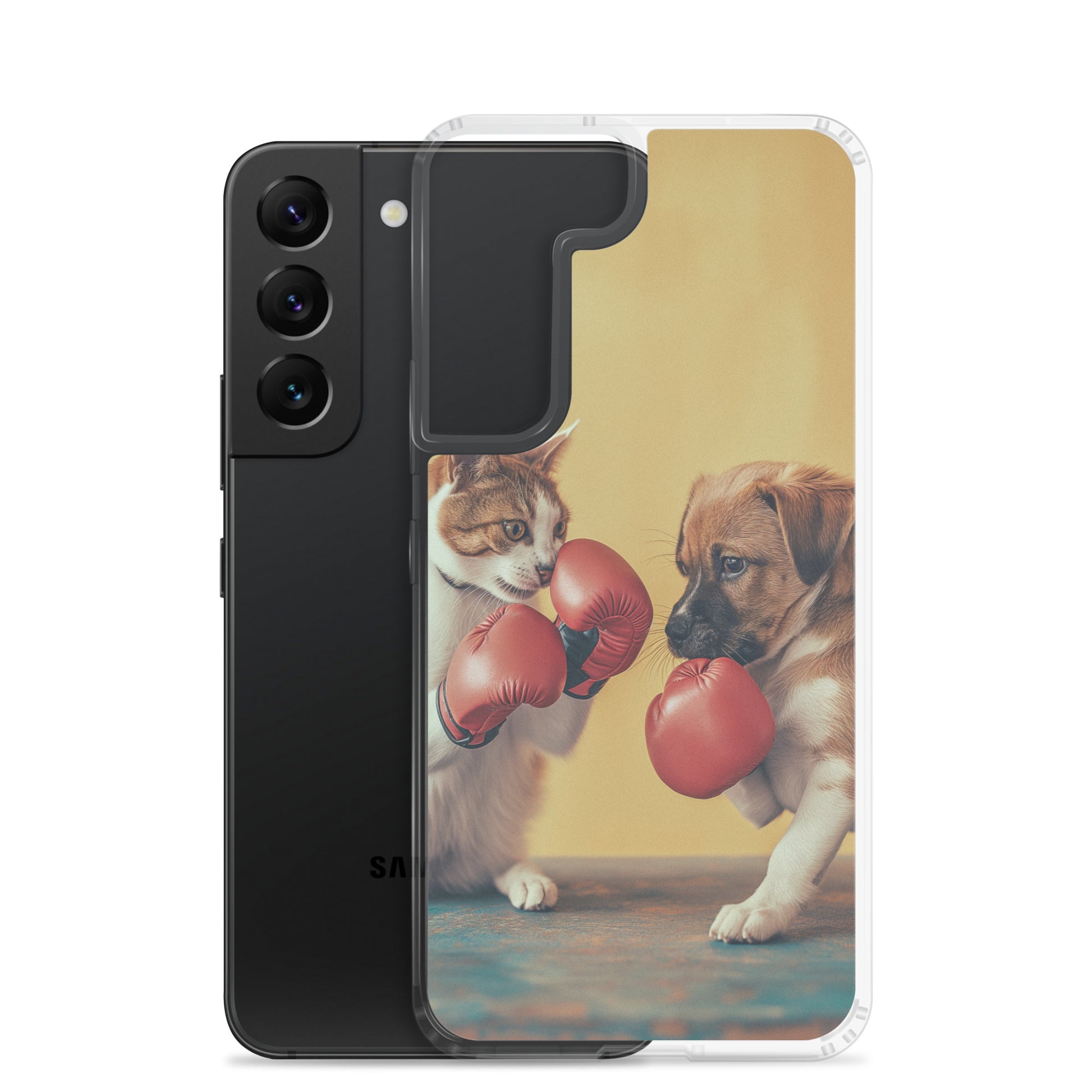 Boxing Dog n Cat E Clear Case for Samsung®