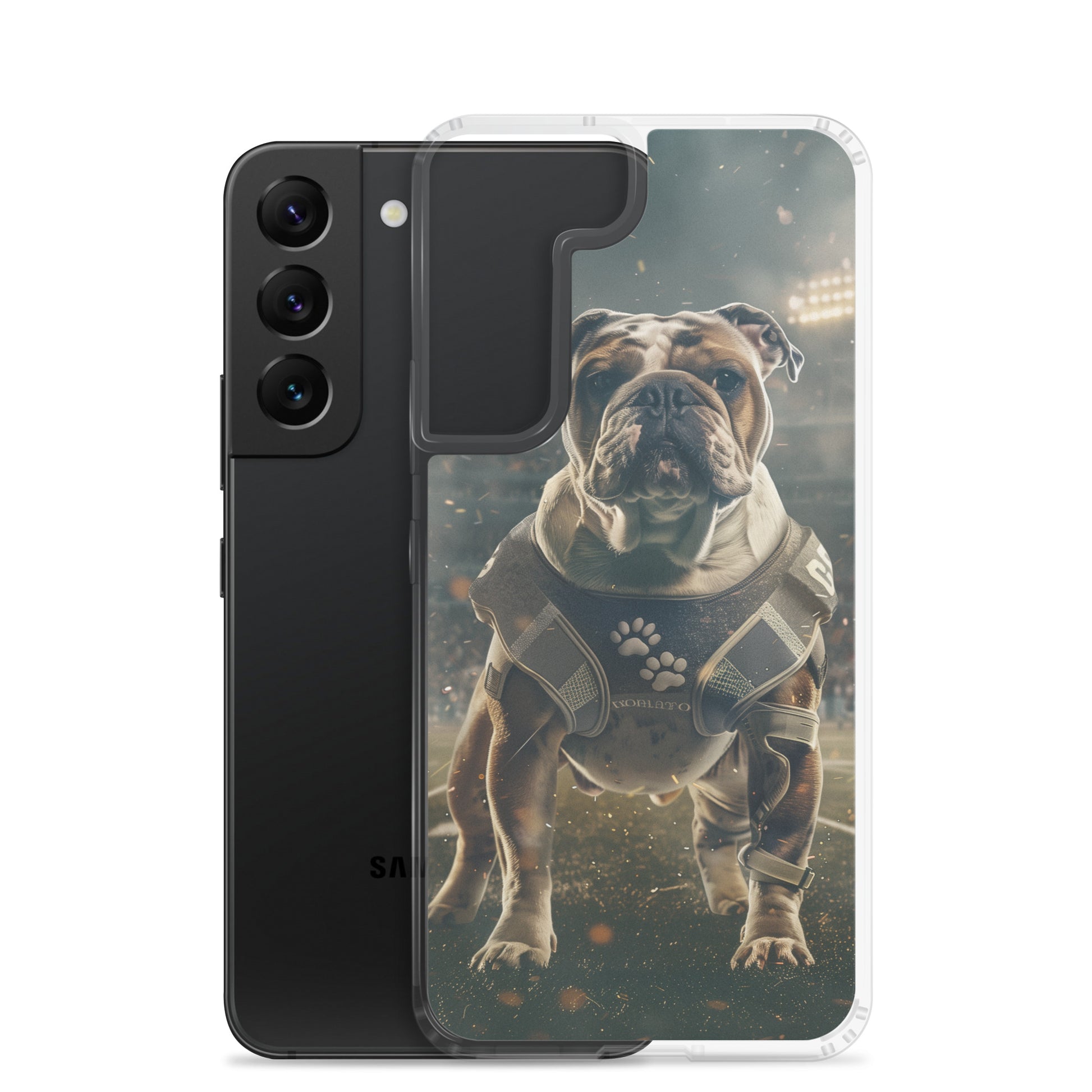 Bulldog Football-Themed Clear Case for Samsung®