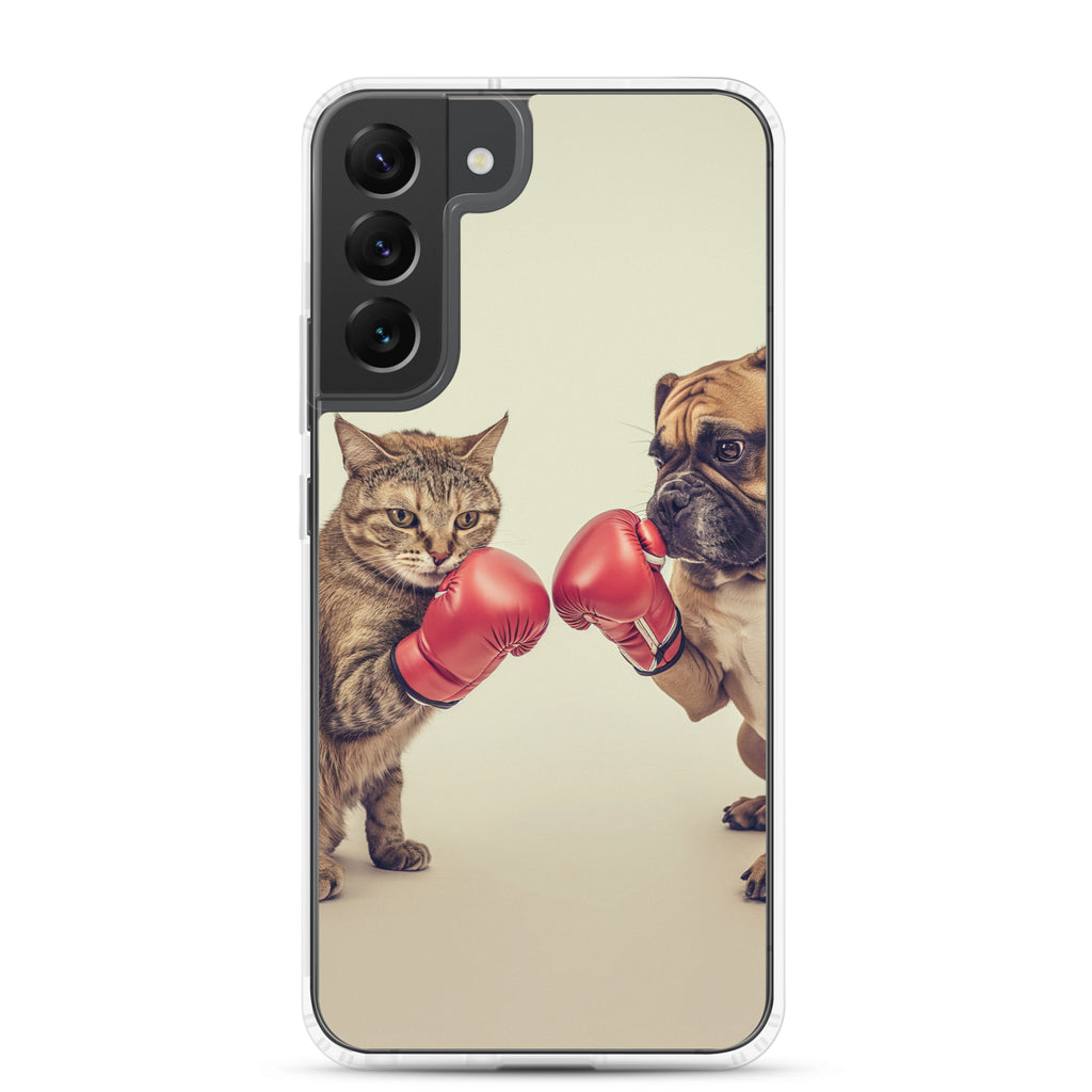 Boxing Dog n Cat A Clear Case for Samsung®