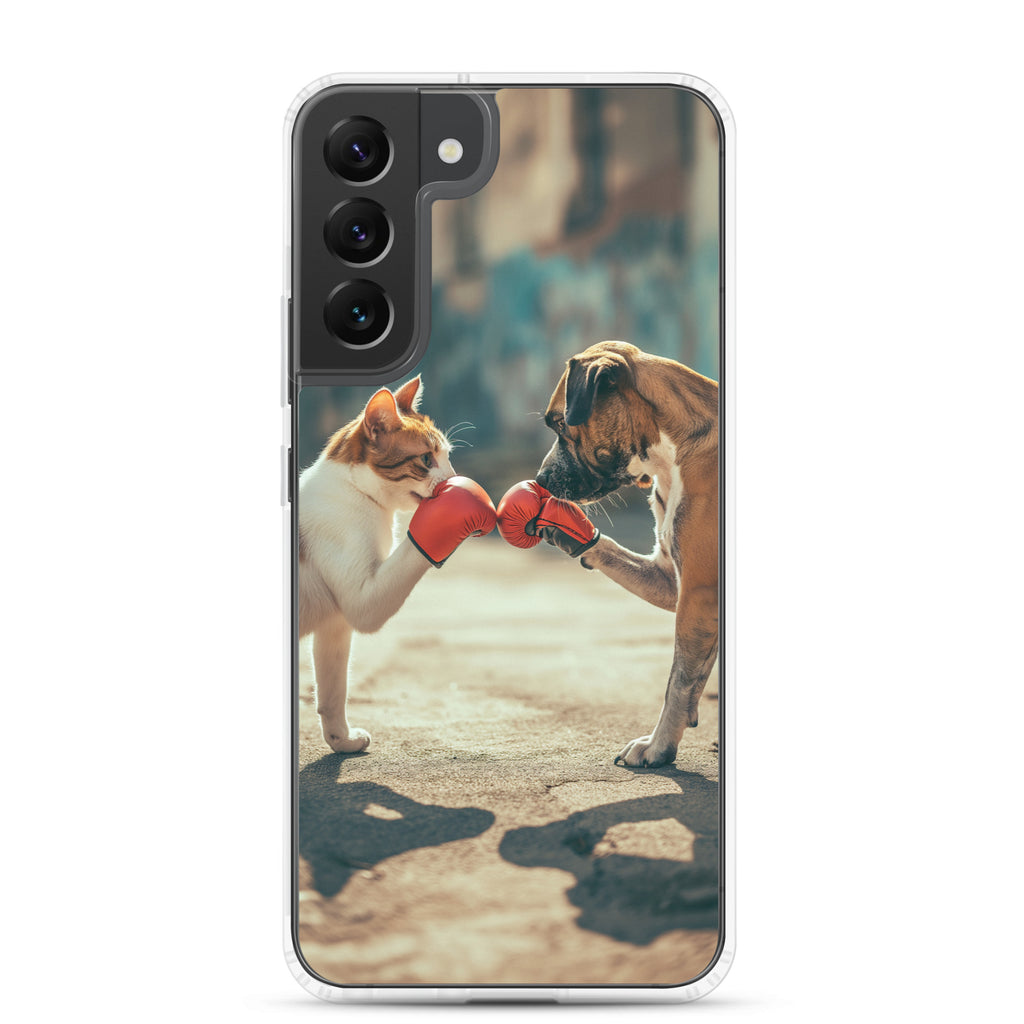 Boxing Dog n Cat F Clear Case for Samsung®