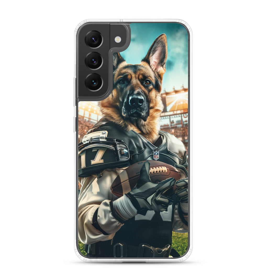 German Shepherd Football-Themed Clear Case for Samsung®