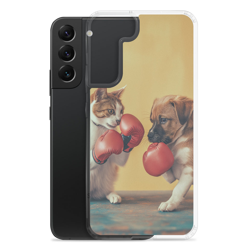 Boxing Dog n Cat E Clear Case for Samsung®