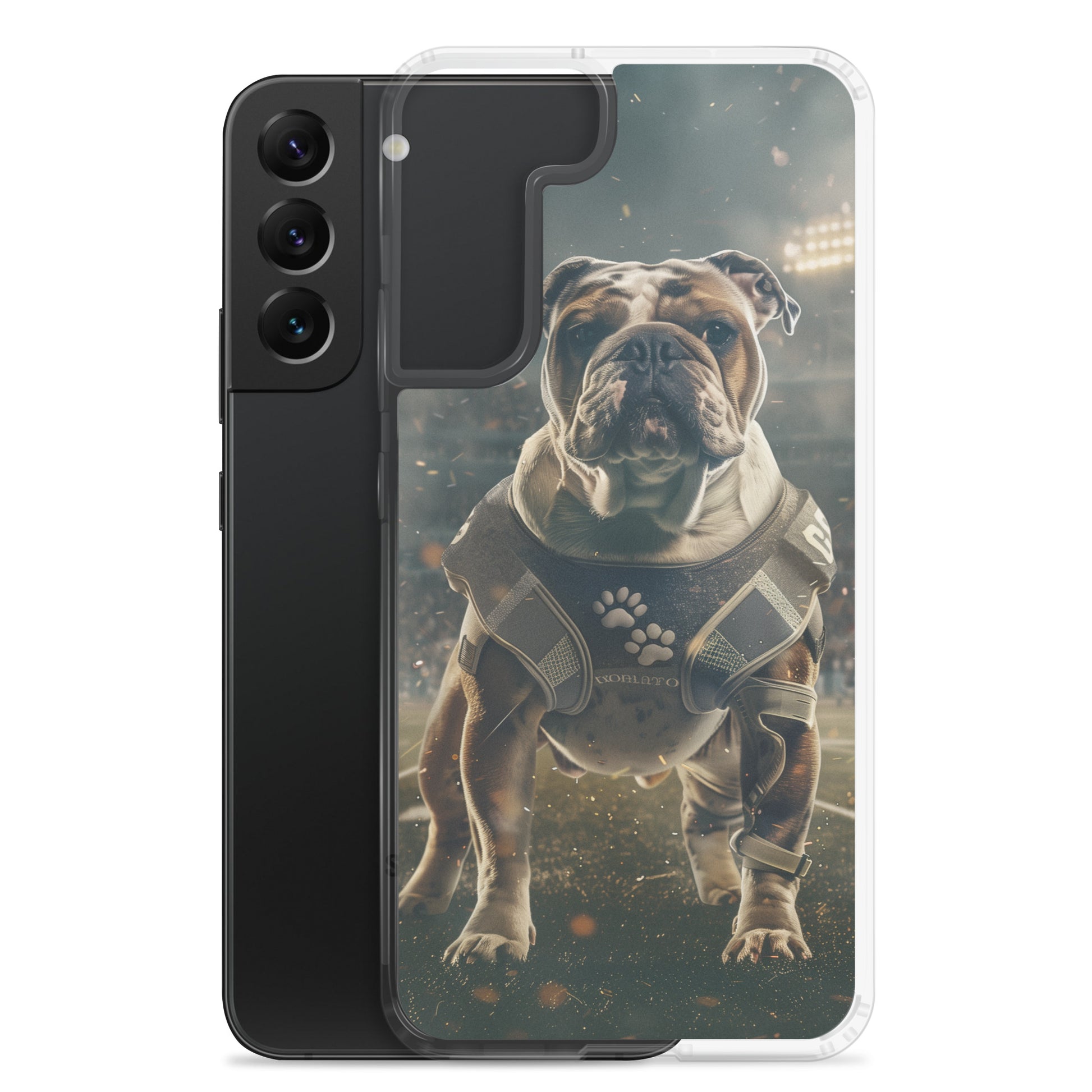 Bulldog Football-Themed Clear Case for Samsung®