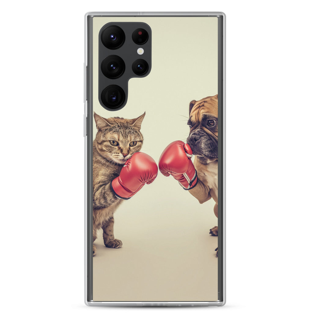 Boxing Dog n Cat A Clear Case for Samsung®