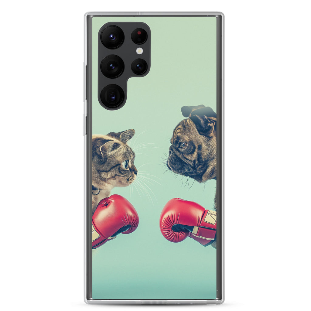 Boxing Dog n Cat B Clear Case for Samsung®