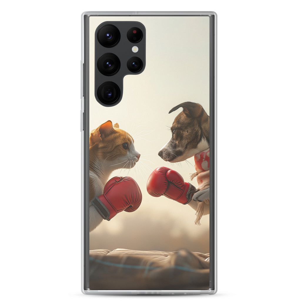 Boxing Dog n Cat D Clear Case for Samsung®