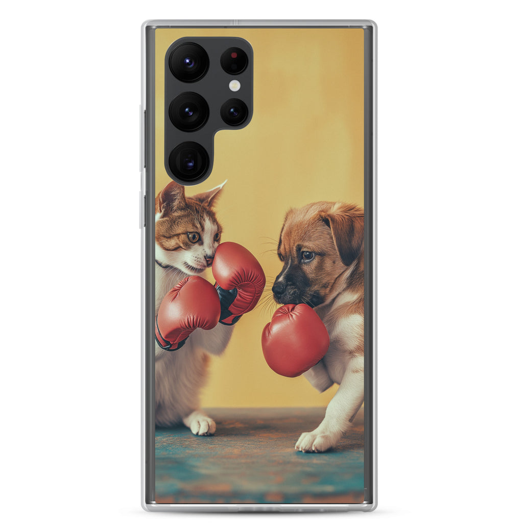 Boxing Dog n Cat E Clear Case for Samsung®