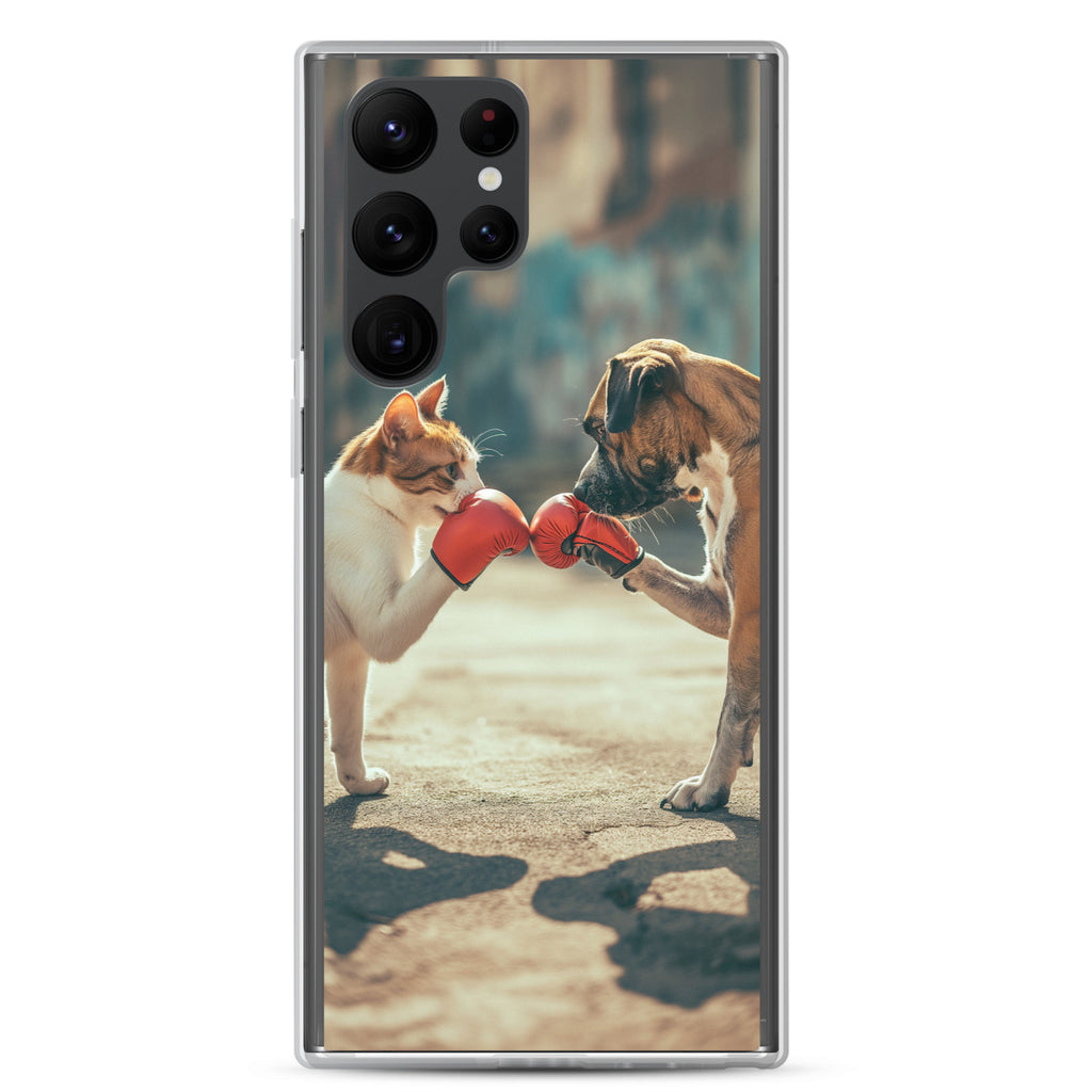 Boxing Dog n Cat F Clear Case for Samsung®