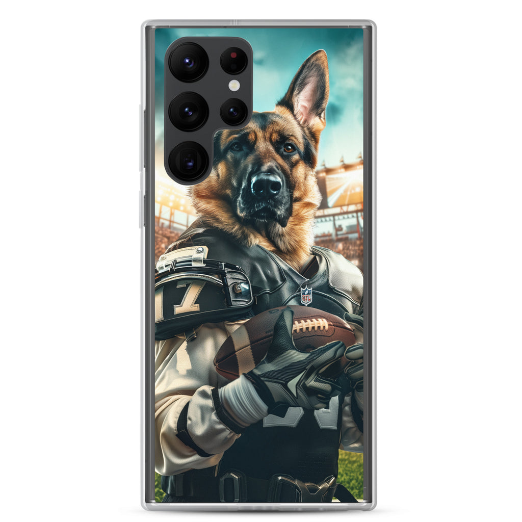 German Shepherd Football-Themed Clear Case for Samsung®