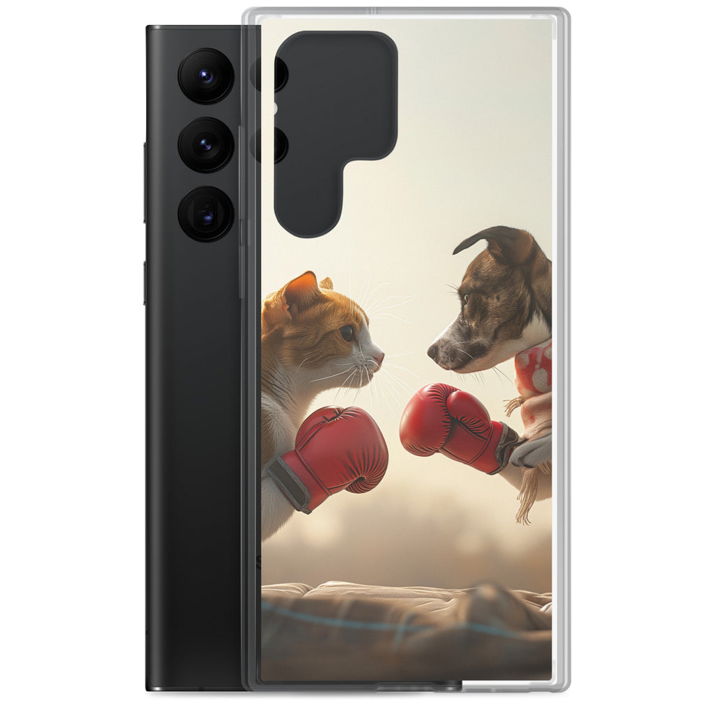 Boxing Dog n Cat D Clear Case for Samsung®