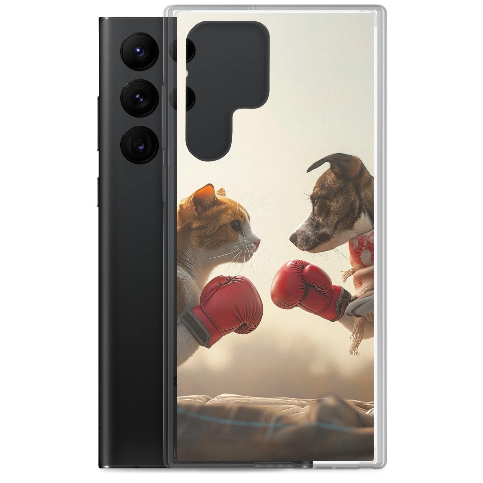 Boxing Dog n Cat D Clear Case for Samsung®
