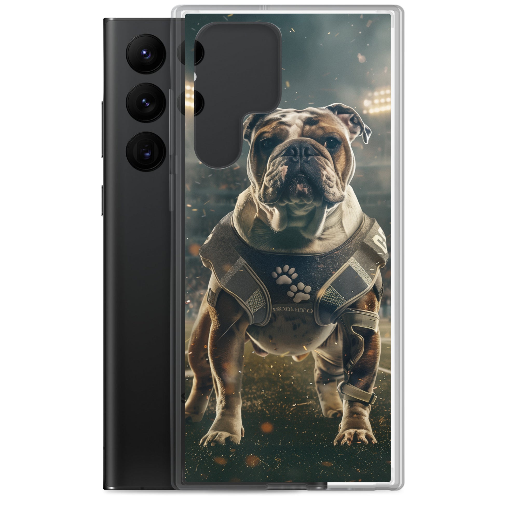 Bulldog Football-Themed Clear Case for Samsung®