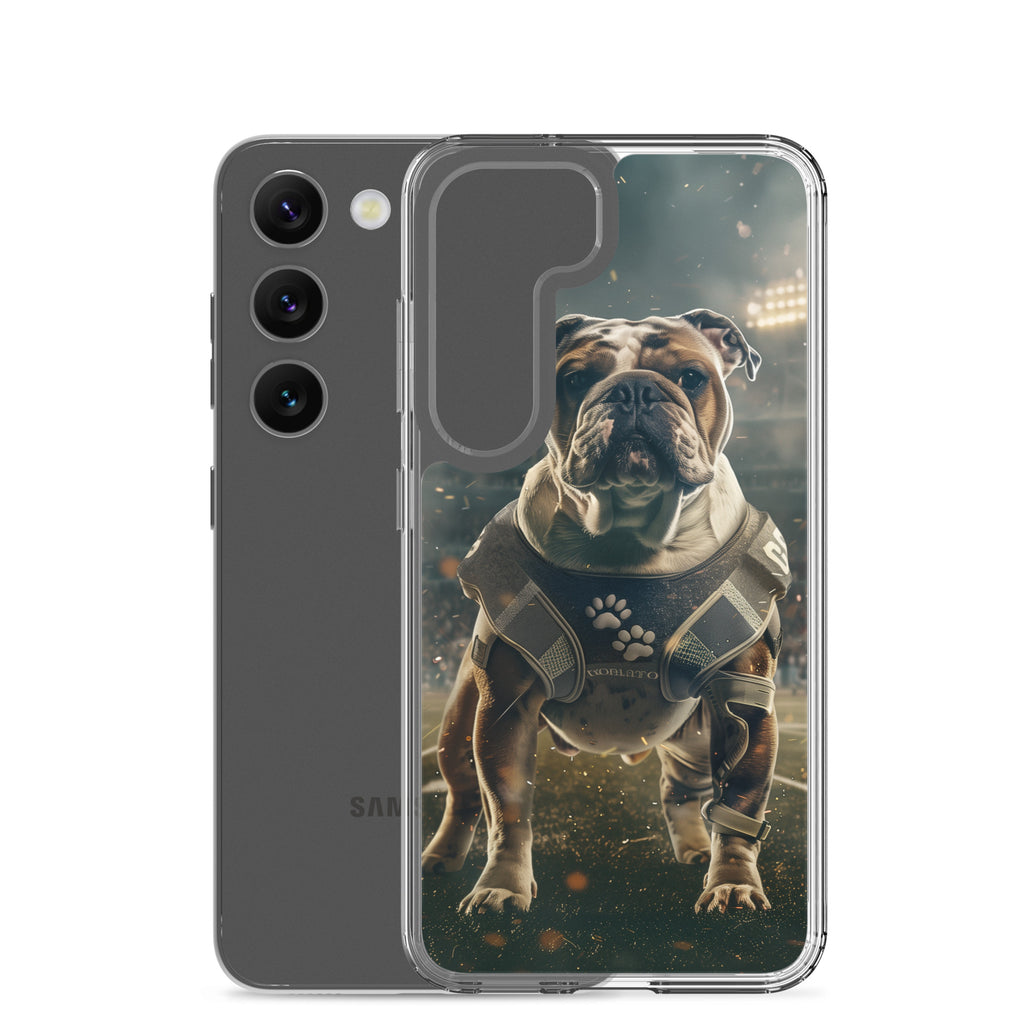 Bulldog Football-Themed Clear Case for Samsung®