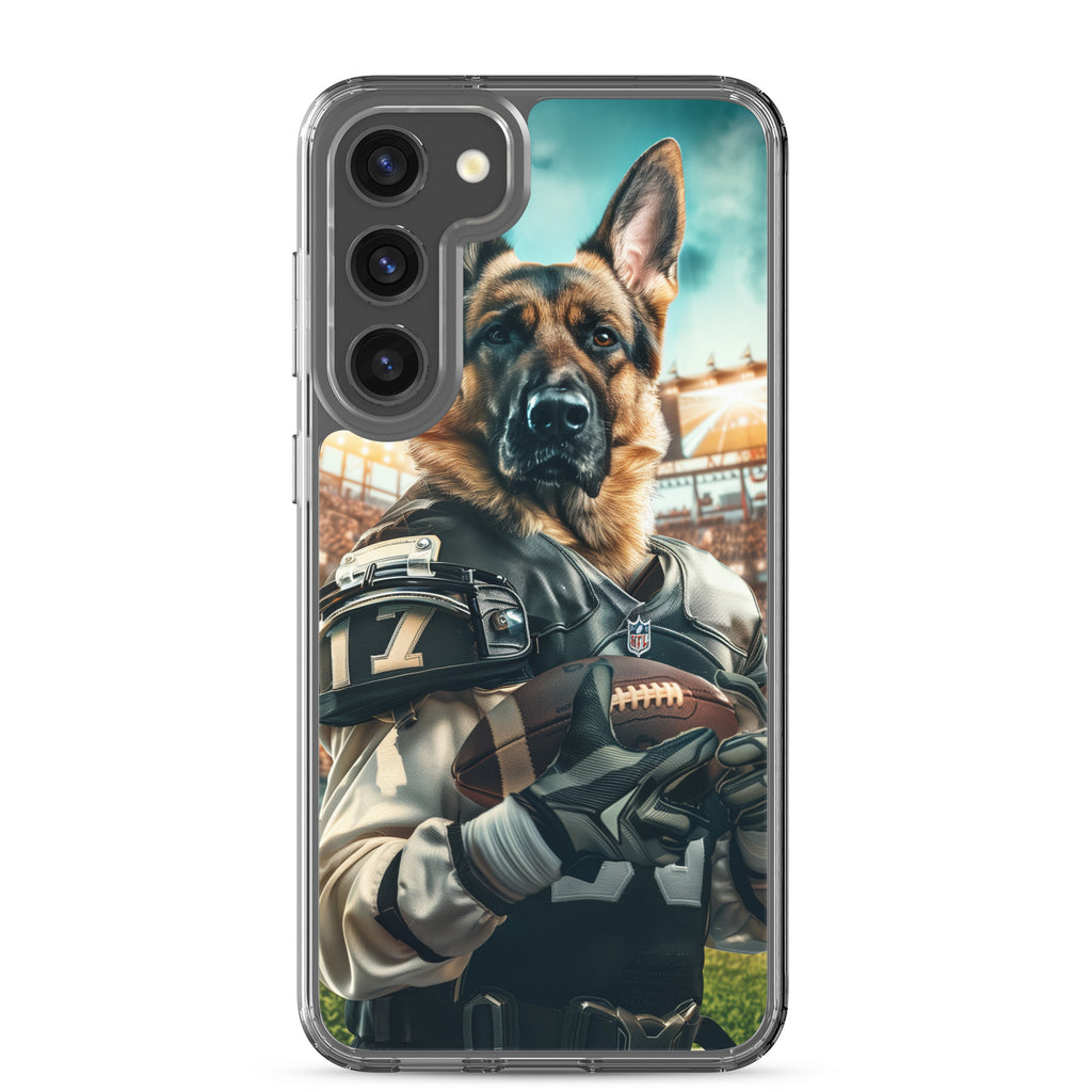 German Shepherd Football-Themed Clear Case for Samsung®