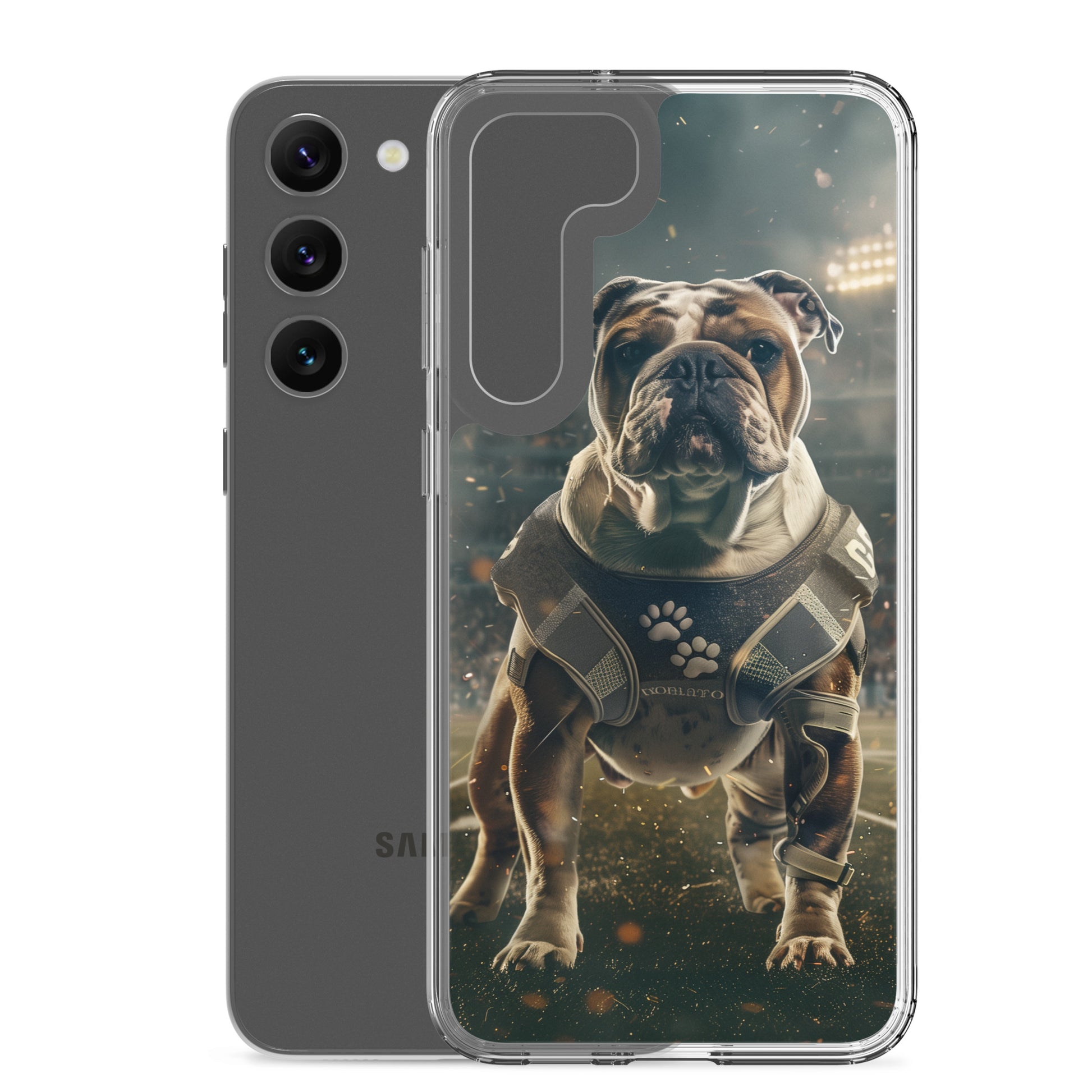 Bulldog Football-Themed Clear Case for Samsung®