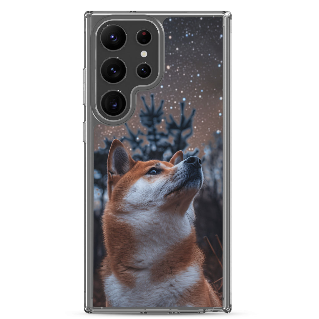 Shiba Inu Starry Night Clear Case for Samsung®