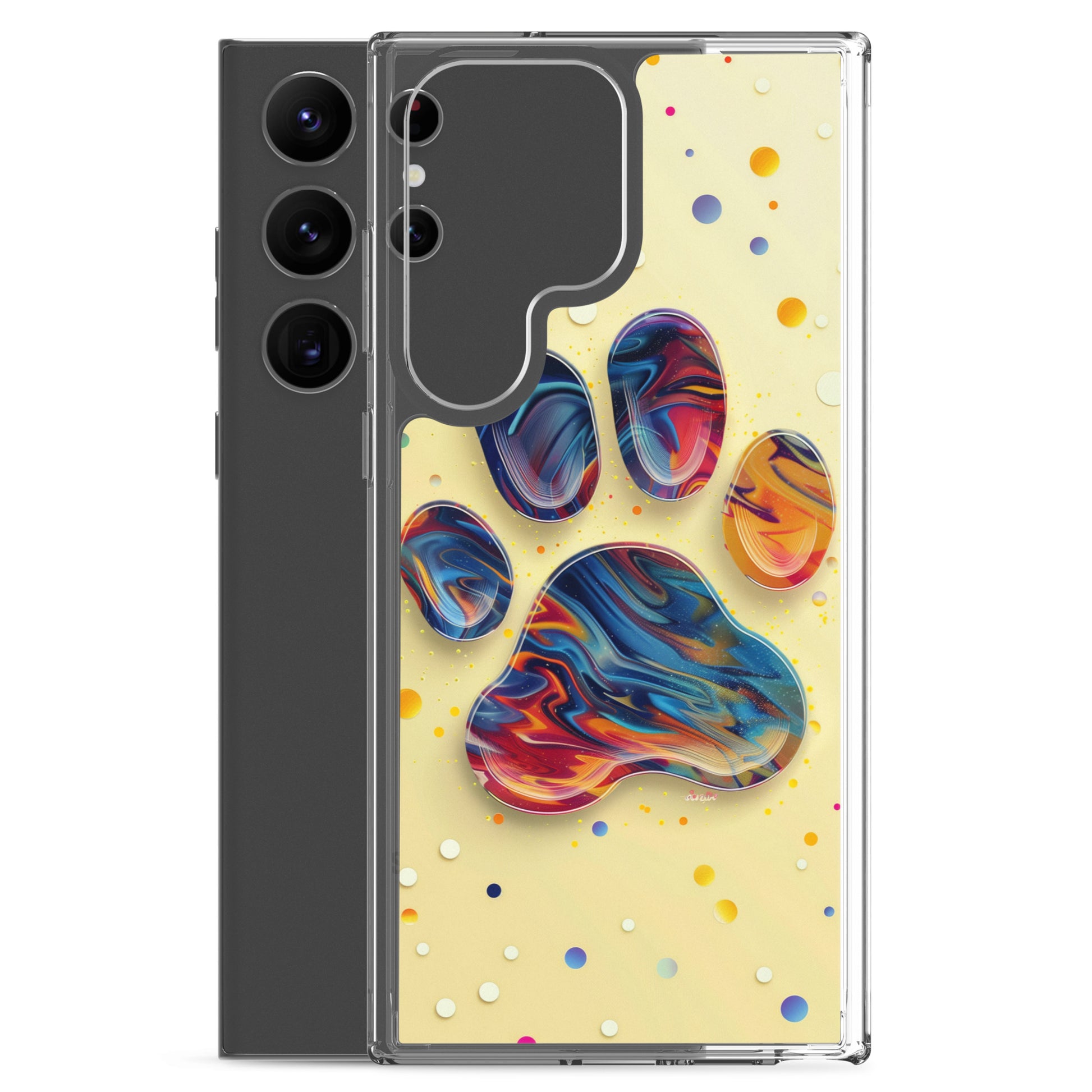 Artistic PawPrints Aurora Clear Case for Samsung®