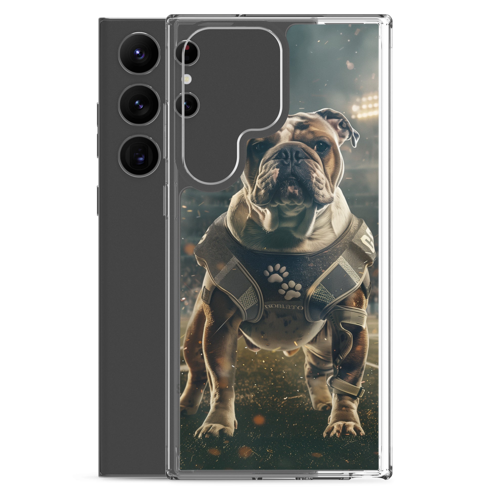 Bulldog Football-Themed Clear Case for Samsung®