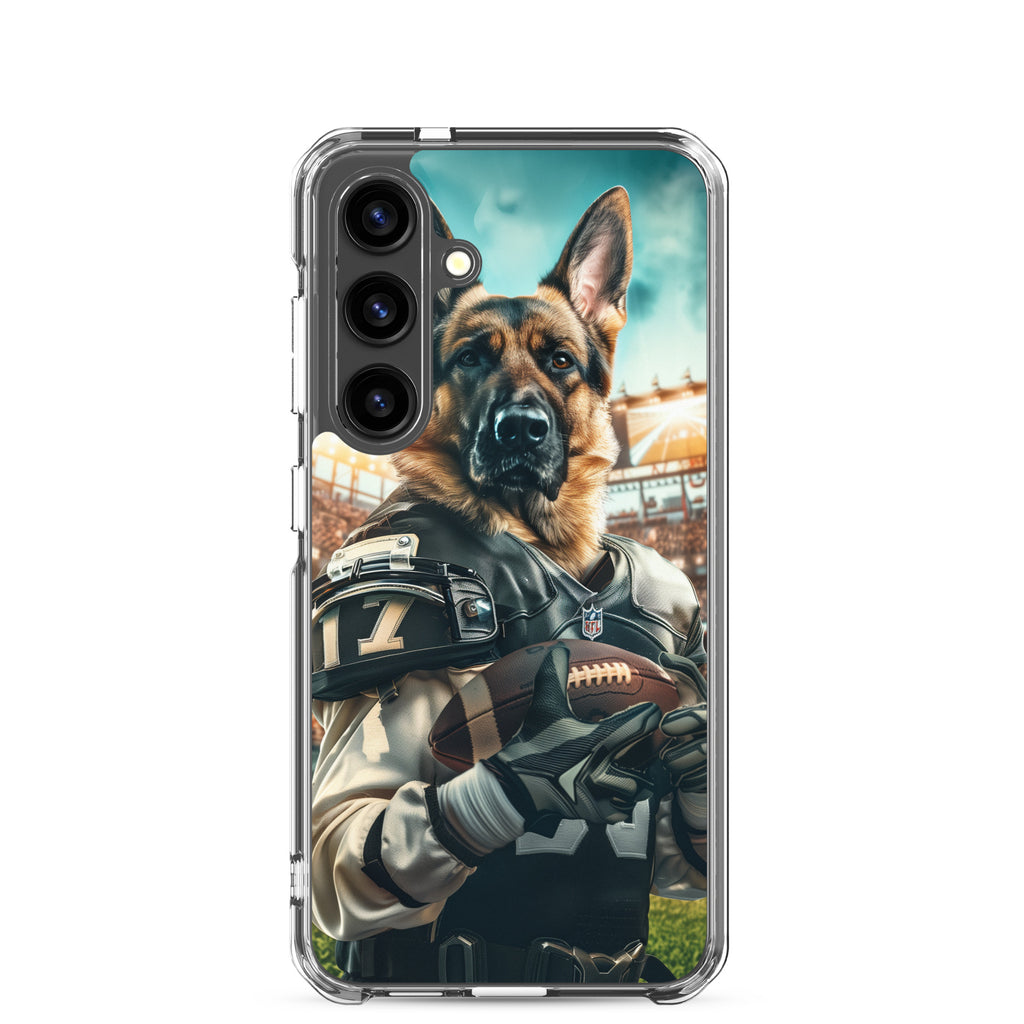 German Shepherd Football-Themed Clear Case for Samsung®